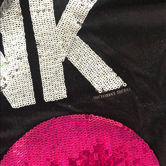 PINK NYC VICTORIAS SECRET SEQUIN TOP WITH HEART - Picture 3 of 3